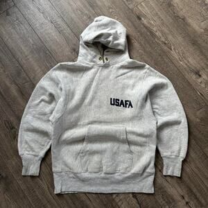 Rare Vintage 80s Champion Reverse Weave USAFA Air Force Hoodie Sweatshirt